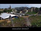 Festival de musique en vue aérienne par drone