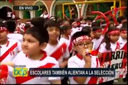 Perú vs. Colombia: así alientan los escolares a la selección peruana