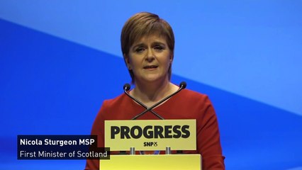 Sturgeon pokes fun at May’s conference speech
