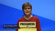 Sturgeon pokes fun at May’s conference speech
