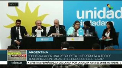 Argentina: exige Unidad Ciudadana transparencia en comicios 22 Octubre