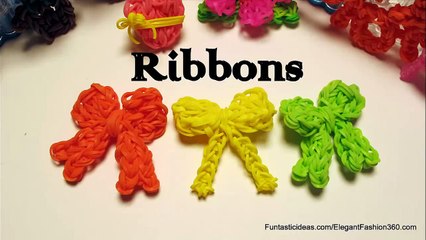 Rainbow Loom Bow/Ribbon charm - How to - Mothers Day Gift Idea