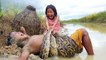 Terrifying!! Three Little Kids Catch Extremely Big Snake While Fishing (Part 2)