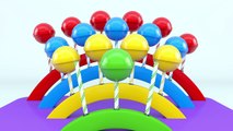 Learning Colors with 3D Lollipops for Kids - Colours Videos for Children
