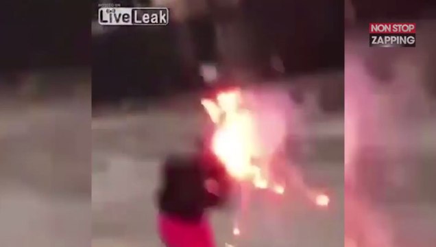 Un feu d’artifice explose au visage d’une jeune femme, les images chocs (Vidéo)