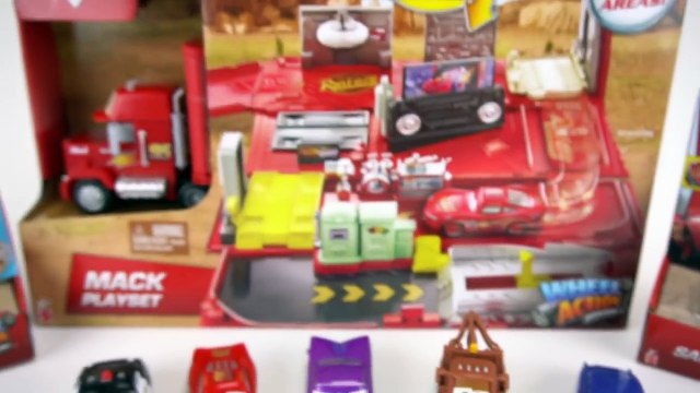 DISNEY CARS 3 NEW WHEEL ACTION DRIVERS MACK RACE HAULER RED SARGE LIGHTNING MCQUEEN MATER WRECK