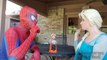 Spiderman & Frozen Elsa Bubble Gum w/ Pink Spidergirl, Mermaid, Maleficent, Jail & Joker Prank :)