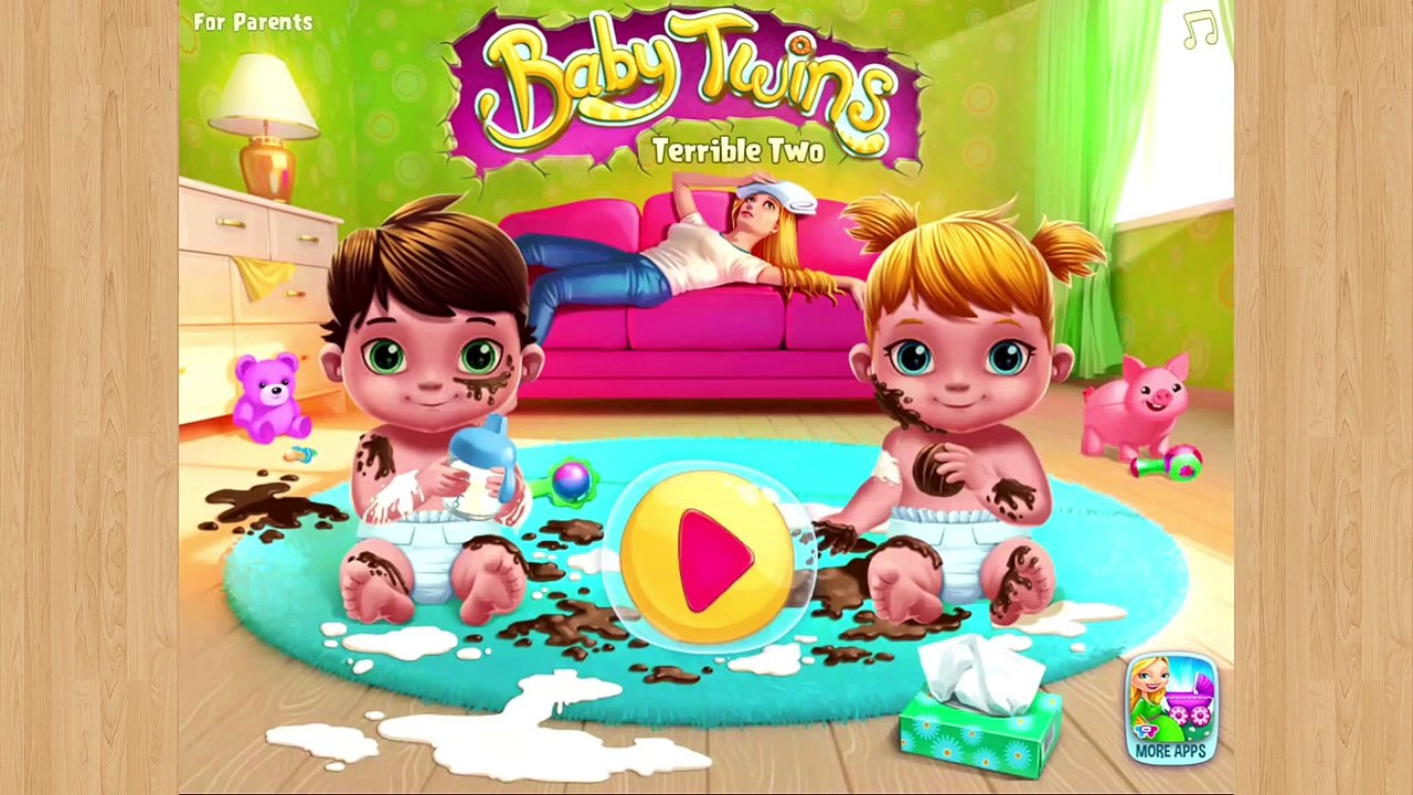 BAD BABY TWINS CARE GAME INCLUDES CUTE BAD BABY FOOD FIGHT, SLEEPING SICK BABY - BABY CARE GAME