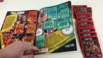 WWE then now forever sticker collection starter pack and 24 packets Topps