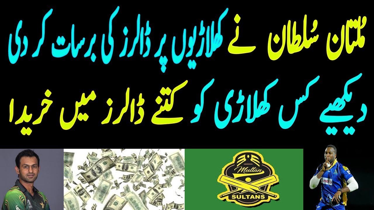 Multan sultan players catagories and rates in dollars of each player for PSL 3.see rate of players