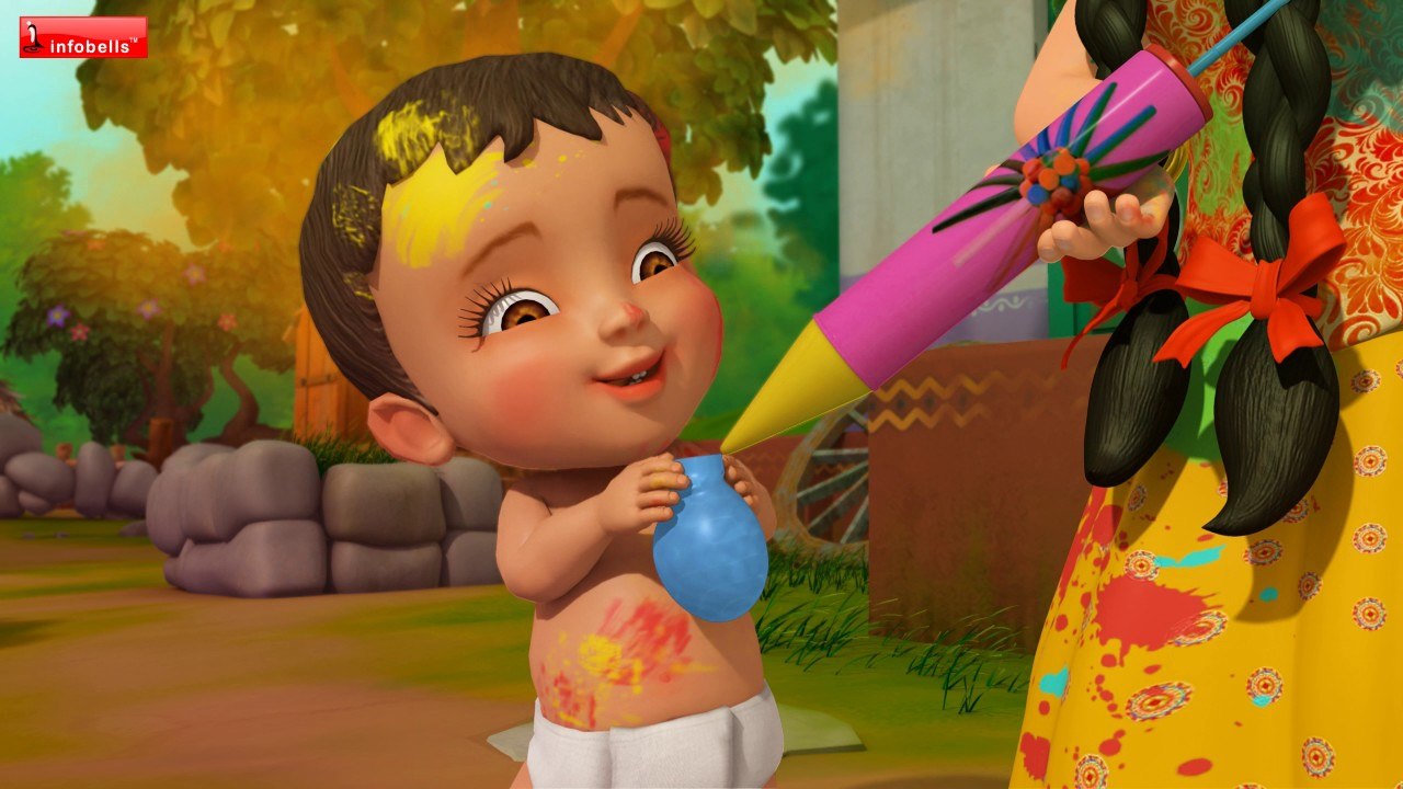 HOLI AAYEE | Hindi Rhymes for Children | Infobells