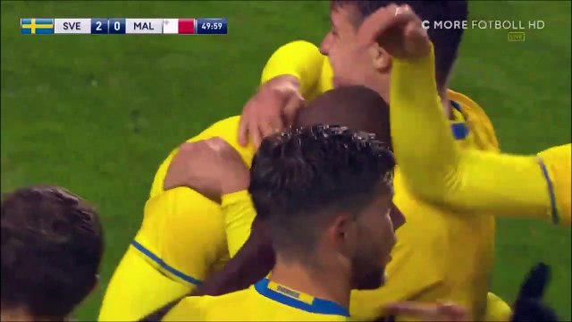 2-0 Carlos Strandberg Goal UEFA Euro U21 Qual. Group 6 - 10.10.2017 Sweden U21 2-0 Malta U21