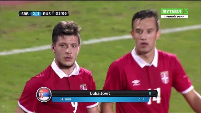 2-1 Luka Jović Goal UEFA Euro U21 Qual. Group 7 - 10.10.2017 Serbia U21 2-1 Russia U21