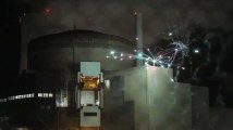 Un feu d'artifice tiré dans la centrale nucléaire de Cattenom en Moselle