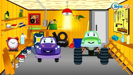La Voiture de course Rouge et Dépanneuse pour bébés - Dessin animé français - Voitures Pour Enfants