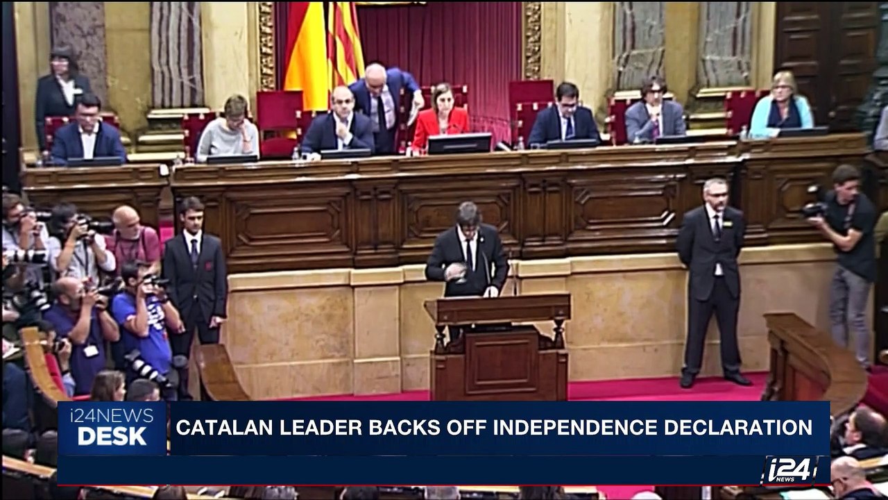 i24NEWS DESK | Catalan leader backs off independence declaration | Tuesday, October 10th 2017