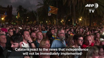 Disappointment and hope from Barcelona independence supporters