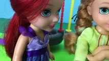 Frozen Elsa Toddler Becomes Baby Elsa! Plus Bad Baby Anna, With Little Mermaid Ariel and More in 4k!