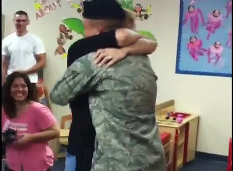 U.S. Airman Surprises His Mother After 6 Months Overseas