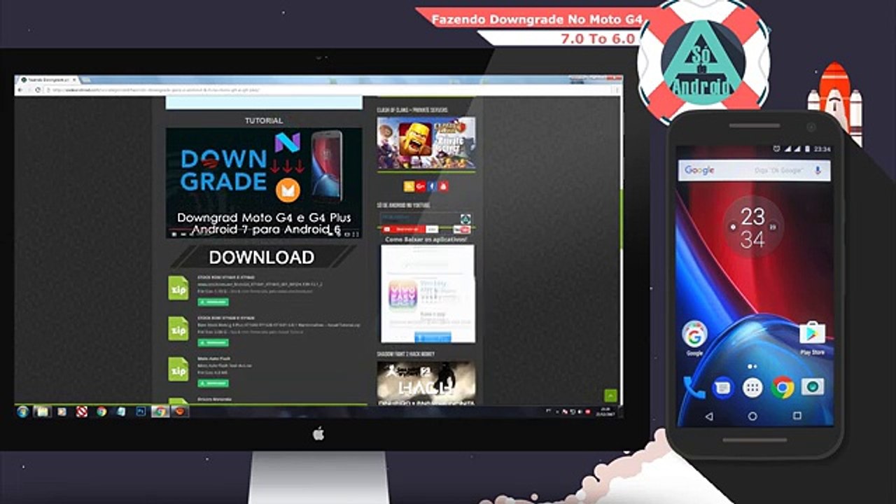 Fazendo Downgrade do Android 7.0 para 6.0 no Moto G4 e G4 Plus XT1641 | XT1643 | XT1640 | XT1626