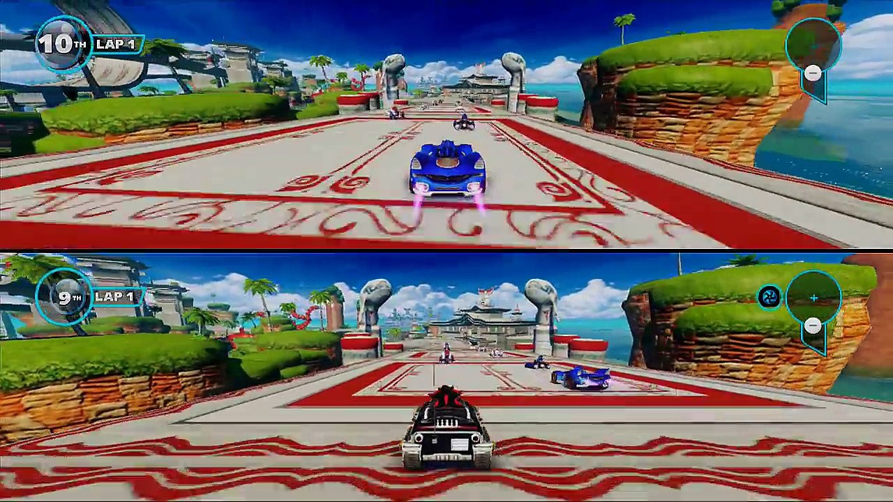 Sonic vs Shadow in SONIC ALL STARS RACING TRANSFORMED!!