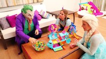 Frozen Elsa GUMBALL CHALLENGE! w/ Anna Joker Spiderman Hulk Kids Toys Fun Superhero In Real Life IRL