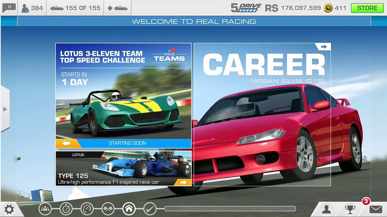 Real Racing 3 All 155 Cars - Aug 2016