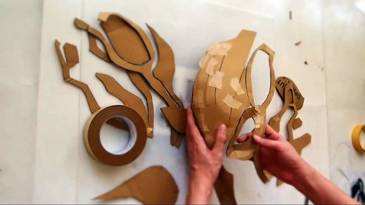 Make Deathstroke Mask Part 1 - Cardboard & Paper (free PDF) // Costume How to