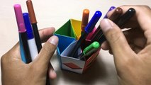 How to design pencil holder - Pen holder ideas - DIY Paper Crafts | pencil holder origami pencil box