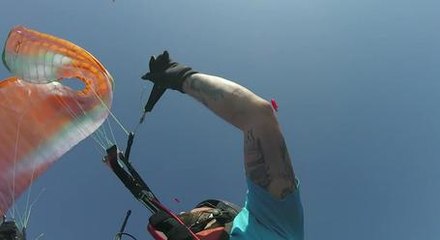 Paraglider's Descent Turns Into Utter Chaos As He Plunges Into The Sea