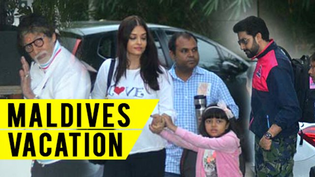 Amitabh Bachchan Leaves With Aishwarya, Aaradhya, Abhishek For Maldives | Amitabh Birthday Bash 2017