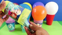 Balloons Surprise Cups Disney Frozen Peppa Pig Minions Kinder Surprise Eggs- Learn Colors For Kids