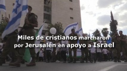 Miles de cristianos marcharon por Jerusalén en apoyo a Israel