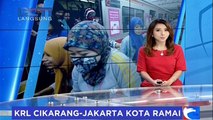 Ribuan Penumpang Bejubel Naik KRL Cikarang-Jakarta Kota