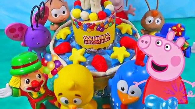 Parabéns da Galinha Pintadinha Feliz Aniversário Bolo Massinha PlayDoh Pintinho Amarelinho Musica