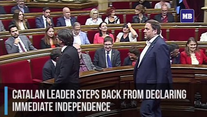 Catalan leader proposes suspending independence declaration