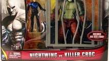 DC Comics Multiverse Batman Arkham City 4 Nightwing Vs Killer Croc Deluxe Figure Set Review