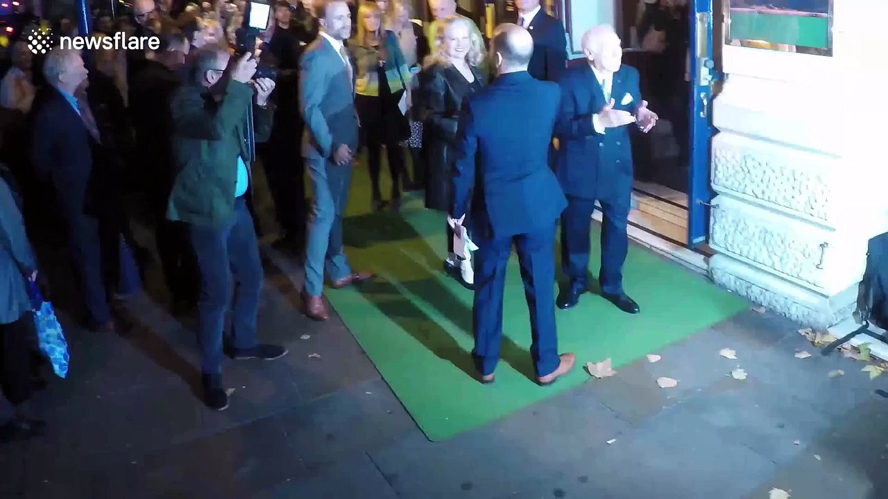 Mel Brooks, Debbie McGee and Joan Collins at Young Frankenstein press night