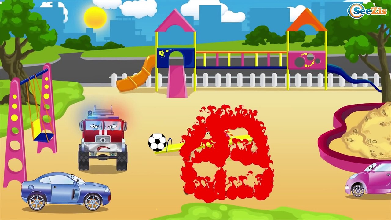 El Camión de bomberos más chulo - Dibujo animado de coches | La zona de operación