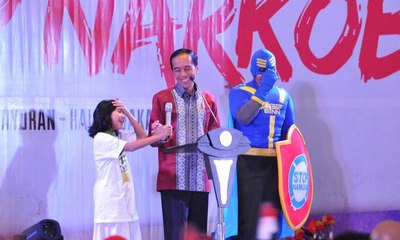 Jokowi Kampanyekan Gerakan Anti Narkoba