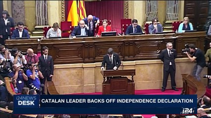 i24NEWS DESK | Catalan leader backs off independence declaration | Wednesday, October 11th 2017