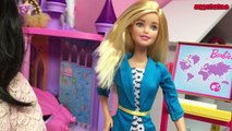 Frozen Princesses Elsa And Anna Make A BARBIE CAKE Dolls - GIANT SURPRISE Barbie Egg And Toy Play