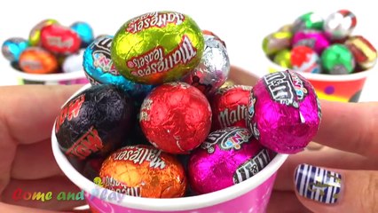 M&M Mini Chocolate Egg Surprise Toys Disney Cars Peppa Pig Robocar Poli Play Doh Learn Colors Kids