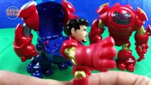 Avengers Assemble Toy Story Captain America & Iron Man Robots Battle Thanos Saved By Hulk