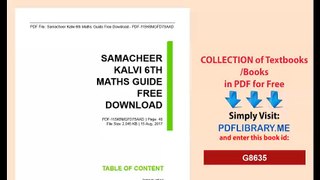 Samacheer Kalvi 6th Maths Guide Free Download
