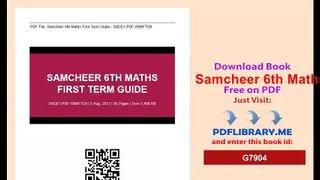 Samcheer 6th Maths First Term Guide