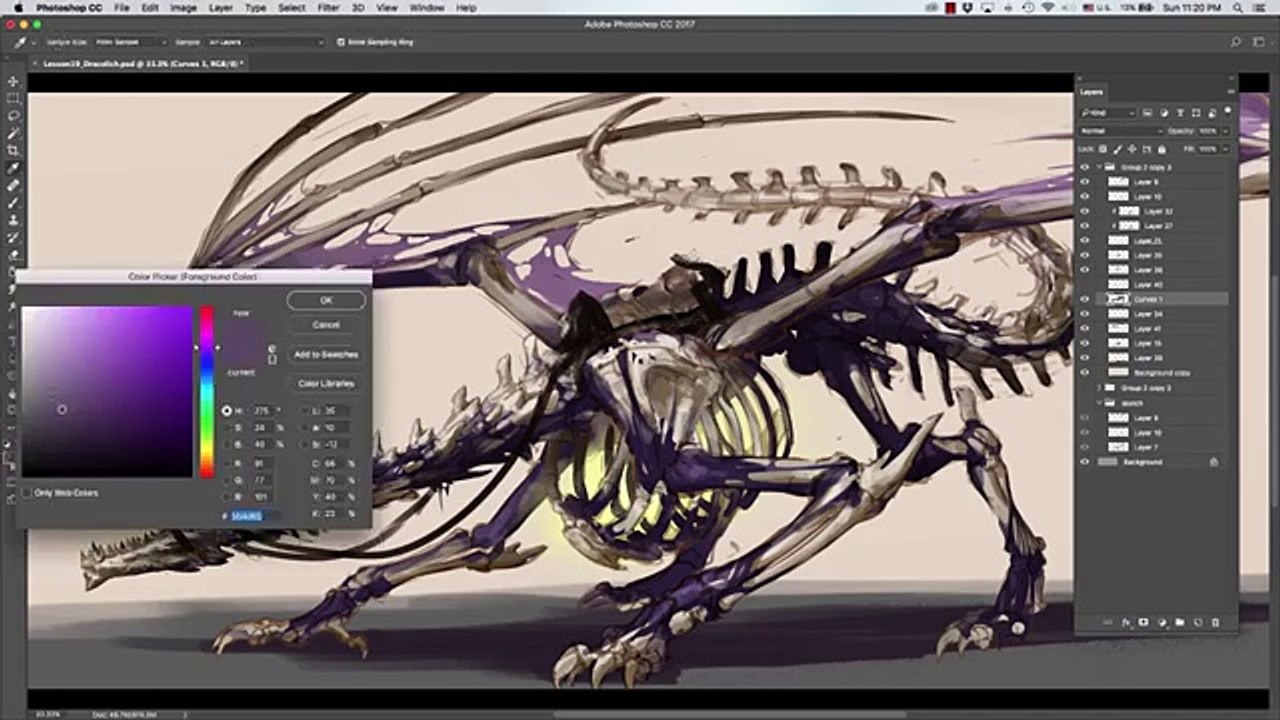 Digital Painting Tutorial 12 -  Dracolich