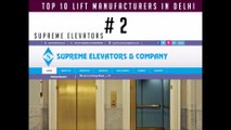Top 10 elevator manufacturers in Delhi