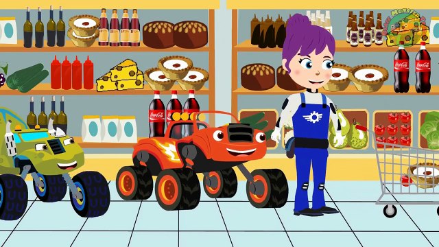 BLAZE CAR THE MONSTER MACHINES Vs Paw Patrol Skye Hide and Seek! Blaze Monster Truck Cartoon