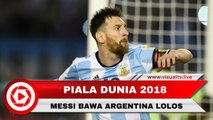 Argentina Vs Ekuador 3-1, Hattrick Messi Pastikan Argentina ke Piala Dunia 2018